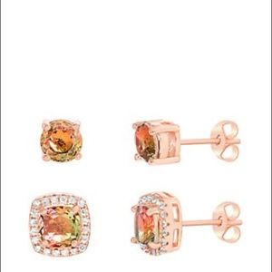 Sterling silver rose gold tone met sterling silver